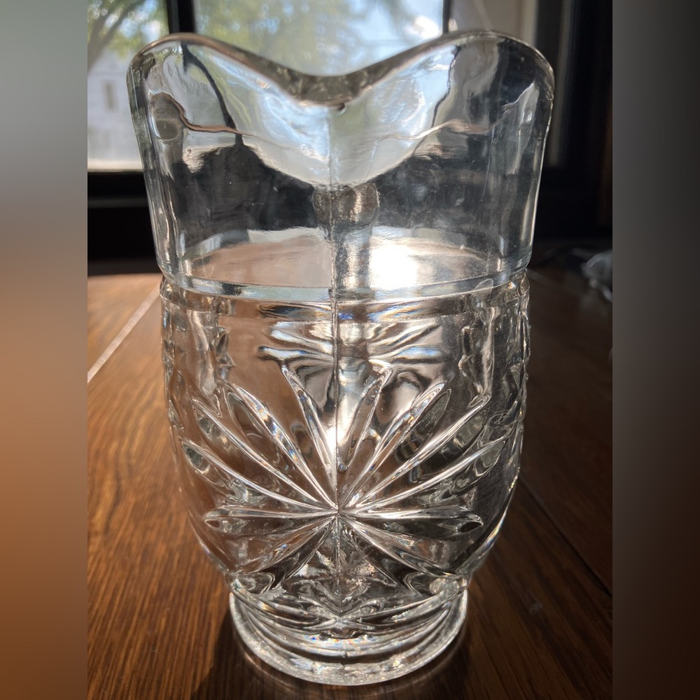 Vintage Star of David Anchor Hockey Clear Glass Mini Pint Pitcher - Picture 4 of 6